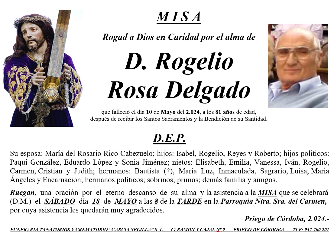 MISA DE D ROGELIO ROSA DELGADO